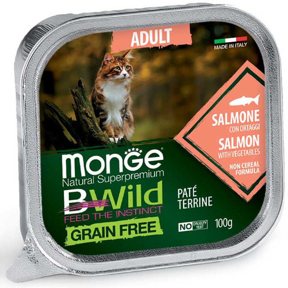 Консервы Monge Cat BWild Salmon/Vegetables 100г - фото