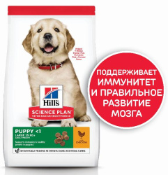 Корм Hill's Science Plan для щенков крупных пород (курица) 2.5кг