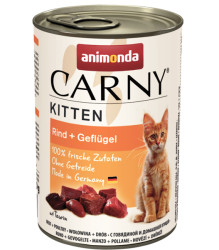 Carny Kitten (с говядиной и домашней птицей) 200г