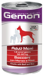 Gemon Консервы Dog Maxi Adult Beef/Rice 1250г