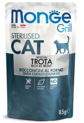 Monge Cat Grill Pouch Sterilised Trout 85г