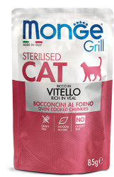 Monge Cat Grill Pouch Adult Sterilised Veal 85г