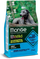 Monge Dog BWild Grain Free Adult All Breeds (Анчоус, картофель) 2.5кг