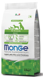 Monge Dog Speciality Adult All Breeds (Кролик, рис) 2.5кг
