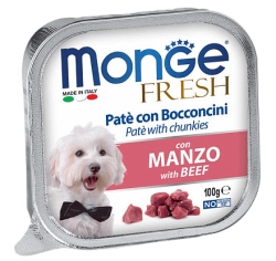 Monge Dog Fresh Beef Pate, 100г × 16шт