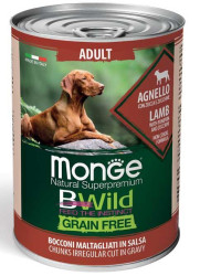Monge BWild GF All Breeds Adult (Ягненок, тыква, цукини), 400г × 12шт