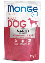 Пауч Monge Grill Adult Dog Beef, 100г × 24шт