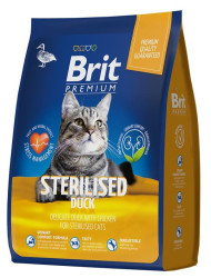 Корм Brit Premium Cat Sterilized (Утка, курица) для кошек 400г