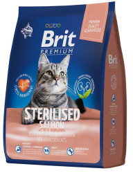 Корм Brit Premium Cat Sterilised (Лосось, курица) для кошек 400г