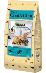 Chat&Chat Expert Adult Cat (Тунец и горох) 2кг